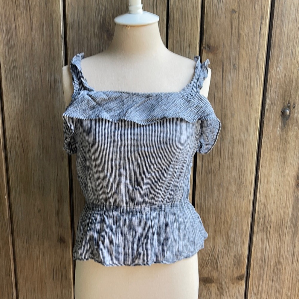 7 for All Mankind • Gingham peplum tank top - Picture 2 of 11